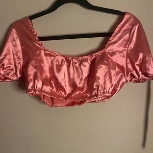 SHEIN pink satin Top 🎀